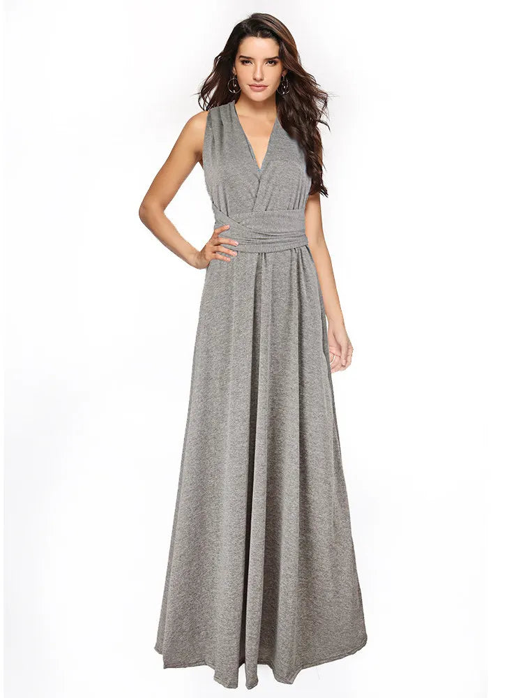 Boho Multiway Backless Maxi Dress – Convertible Bridesmaid & Party Gown