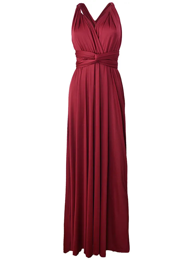 Boho Multiway Backless Maxi Dress – Convertible Bridesmaid & Party Gown
